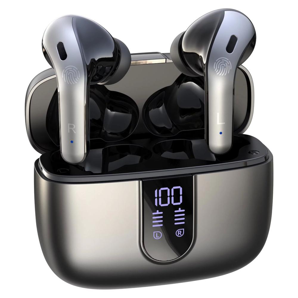 VEATOOL Bluetooth Headphones True Wireless Earbuds 60H Playback LED Power Display Earphones with Wireless Charging Case IPX7 Waterproof