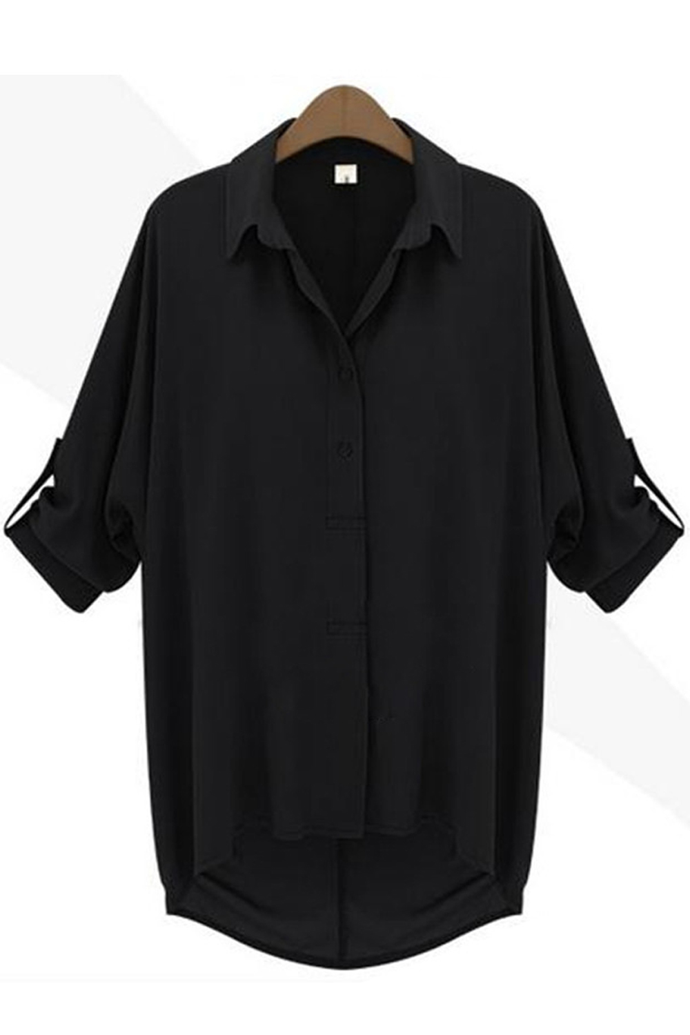 black formal shirt womens