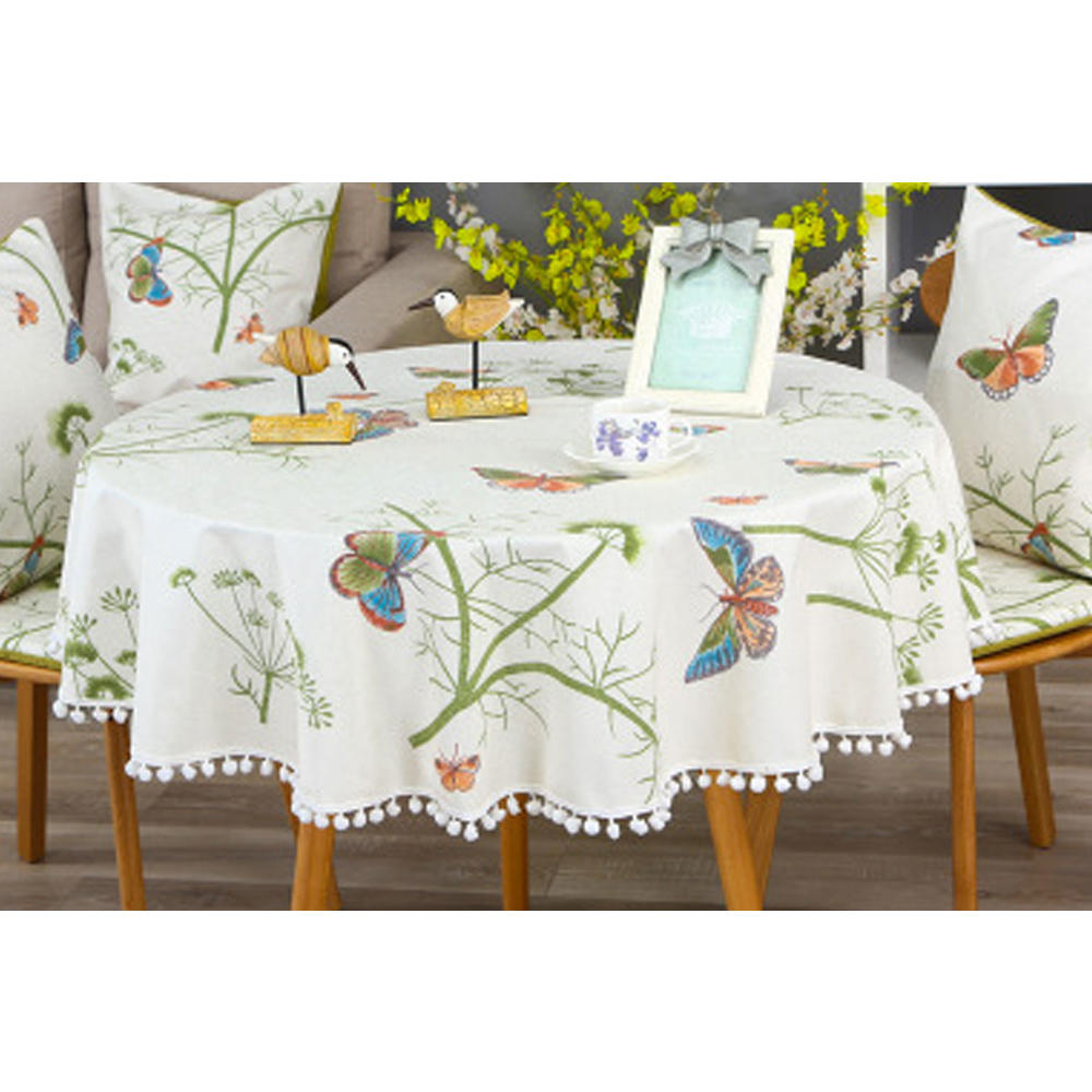 Unomatch Printed Round Tablecloth Home Decor Dining Table Cover