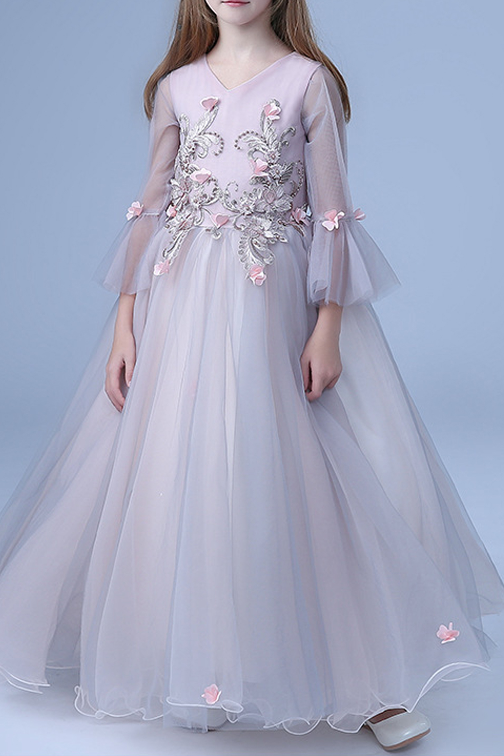 bell sleeve long frock