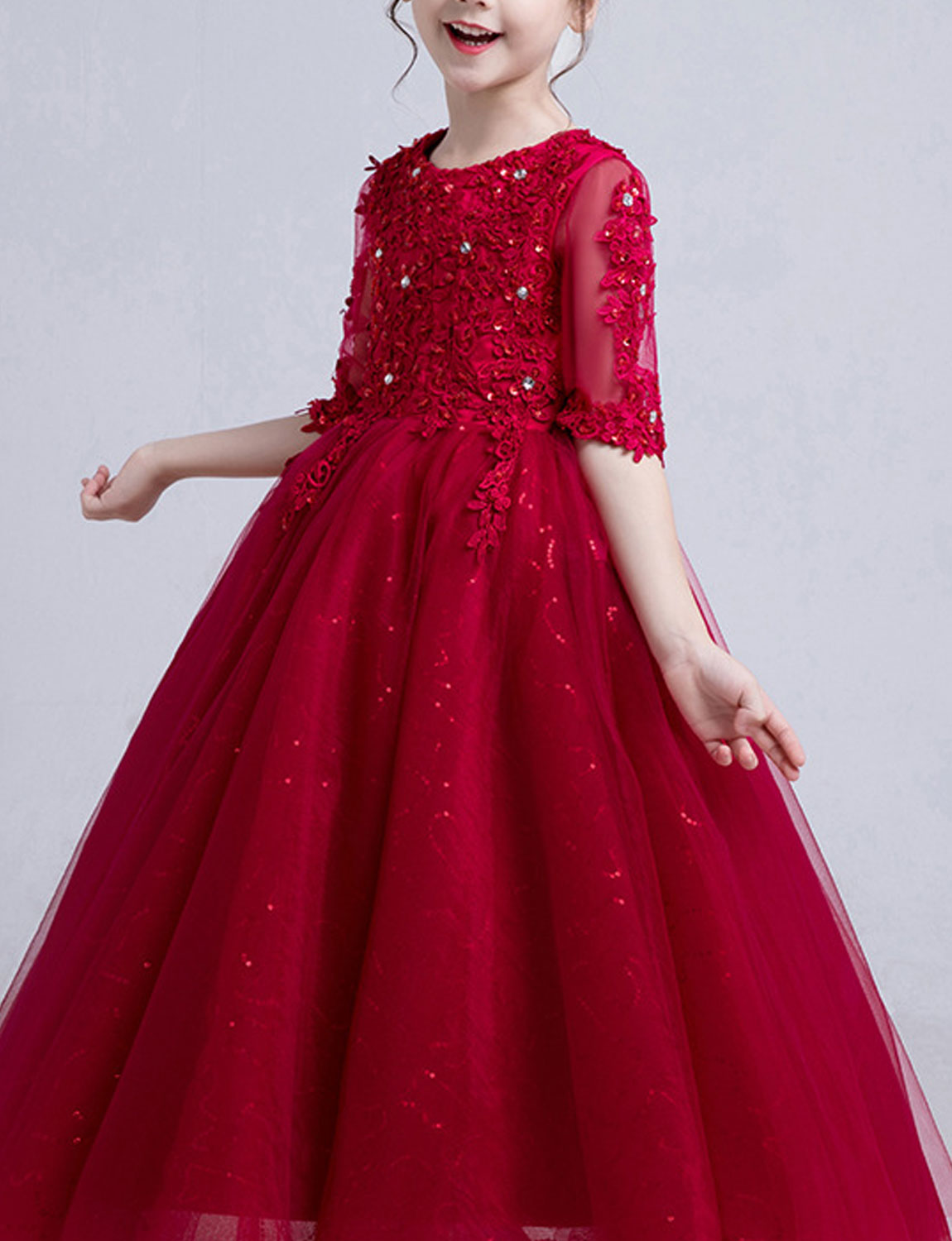 maroon fancy dress