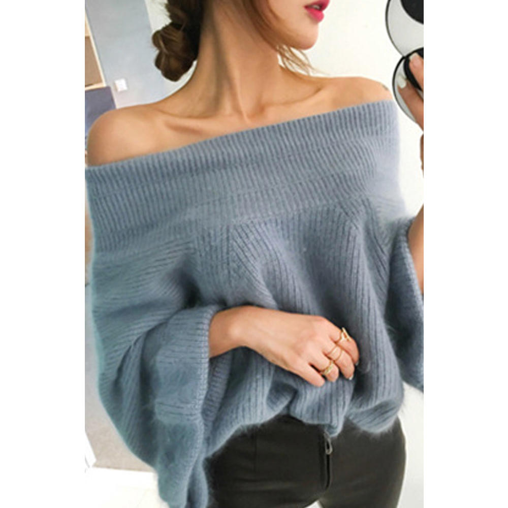 ZaraBeez Women Off Shoulder Loose Warm Winter Sweater