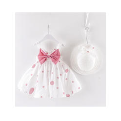 Unomatch Toddler Baby Big Bow Sleeveless Cute Summer Dress