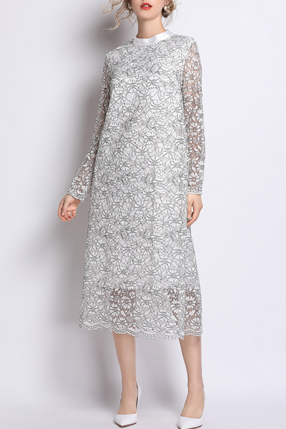 lace straight dress