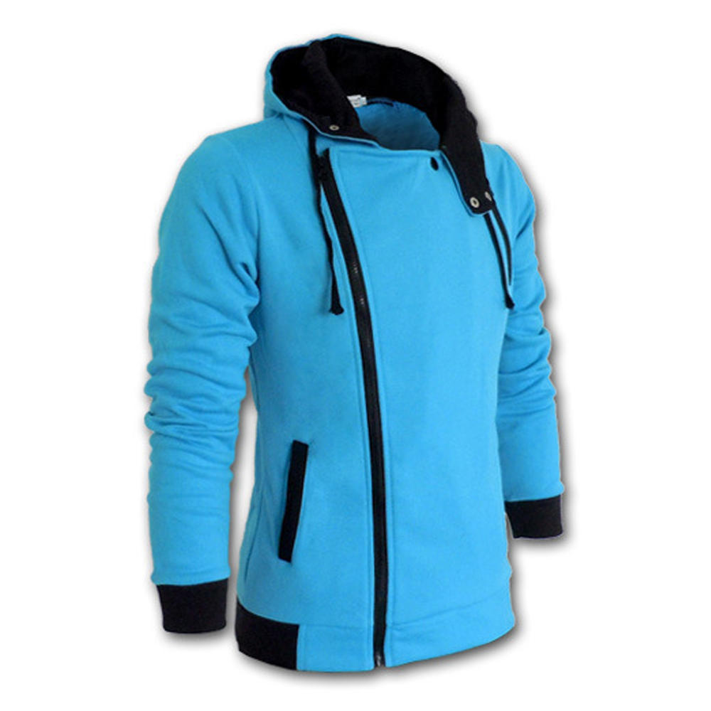 Slanted clearance zipper hoodie