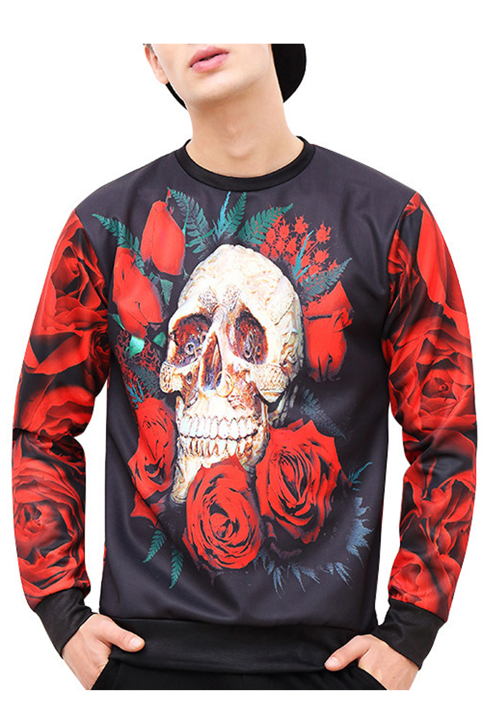 skull print sweatshirt