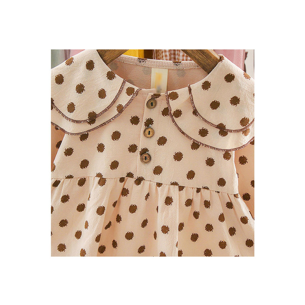 ZaraBeez Baby Girls Warm & Comfortable Dot Printed Dress