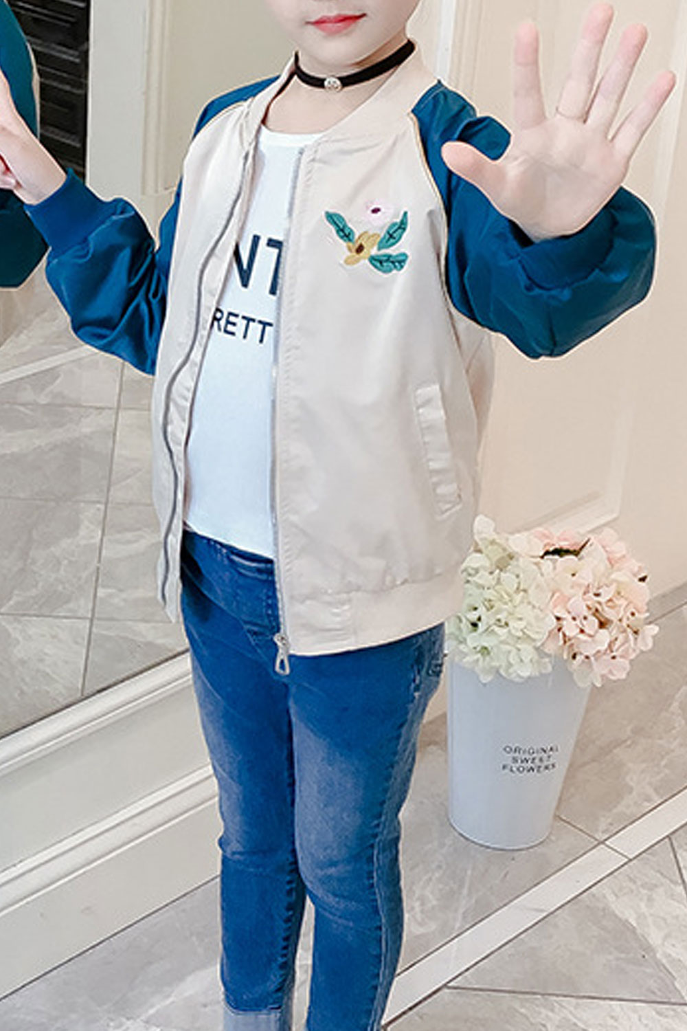 kmart white denim jacket