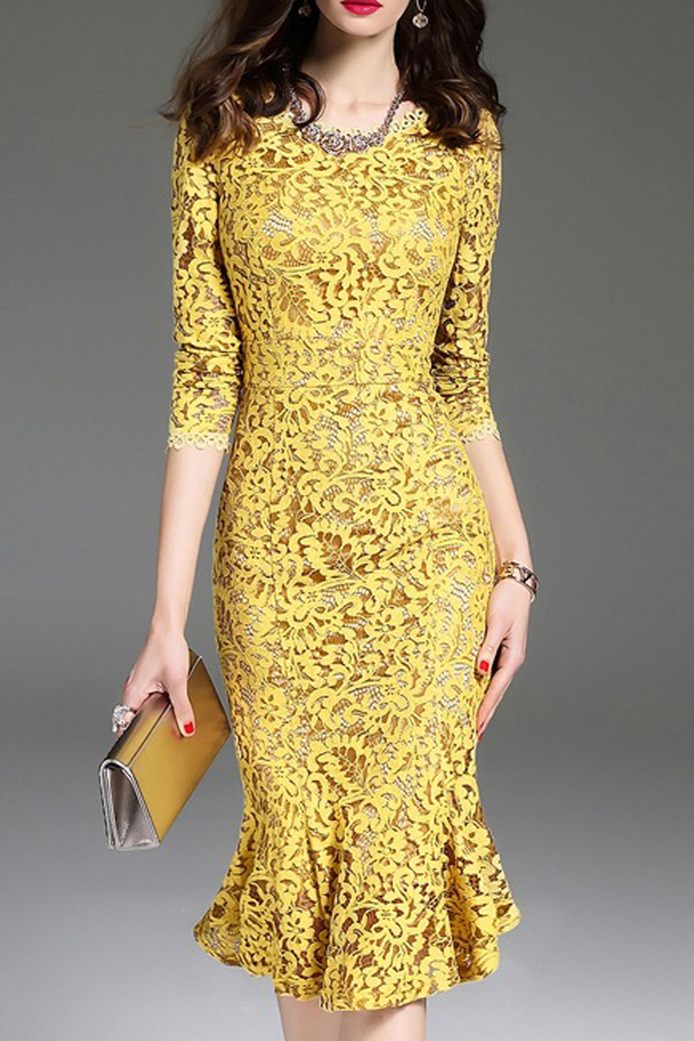 yellow mermaid skirt