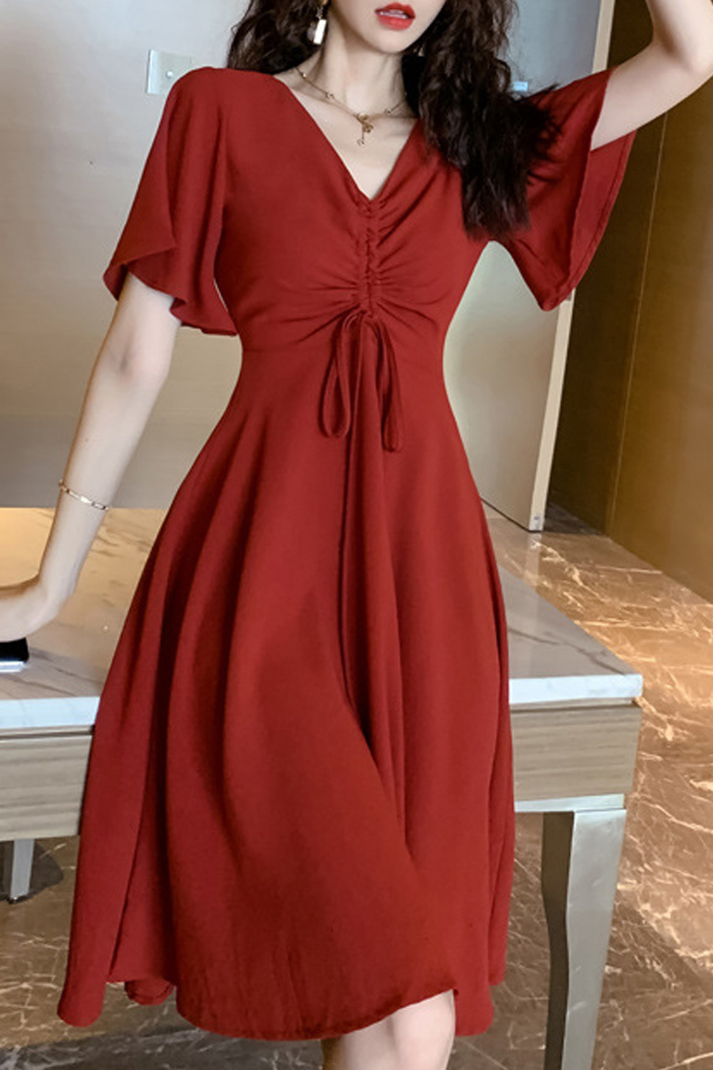 Wrap Dresses Unomatch Women S Dresses Knee Length Sears