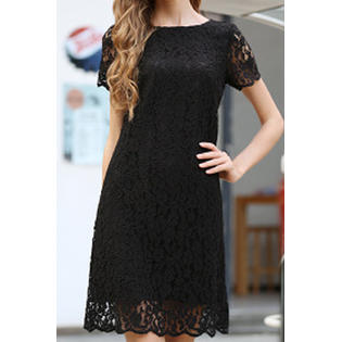 loose fit lace dress Flounce Sleeve Tie Front Lace Mini Dress – Parthea Fashion main image 0