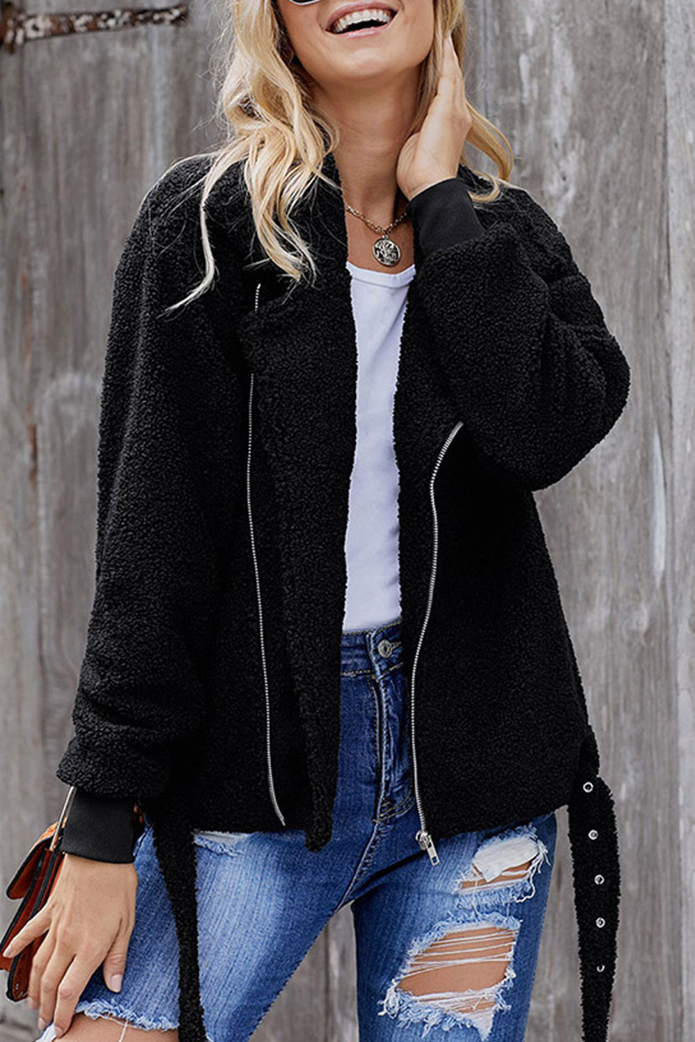 women's cardigan with zip pockets