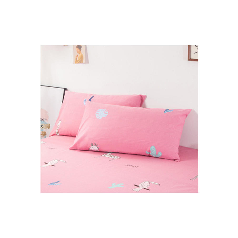 Unomatch Home Decor Pretty Cartoon Pattern Soft Cashmere Bed Sheet With Pillow Covers