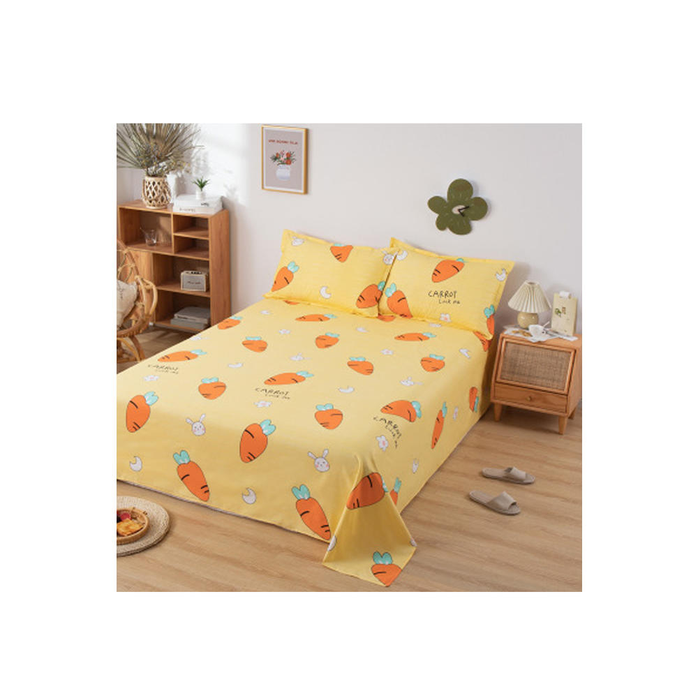 Unomatch Home Decor Classy Radish Printed Bed Sheet With Pillow Cover