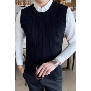 Mens sleeveless knitwear discount