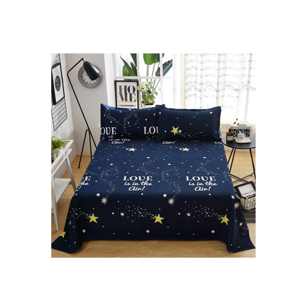 Unomatch Home Decor Star Printed Beautiful Bed Sheet With Pillow Covers