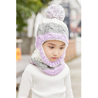 ◆Cutter& Buck◆Women's winter earring knit golf hat◆ YUSSTAR Open Beanie with Earflaps Visor Brim Bun Ponytail