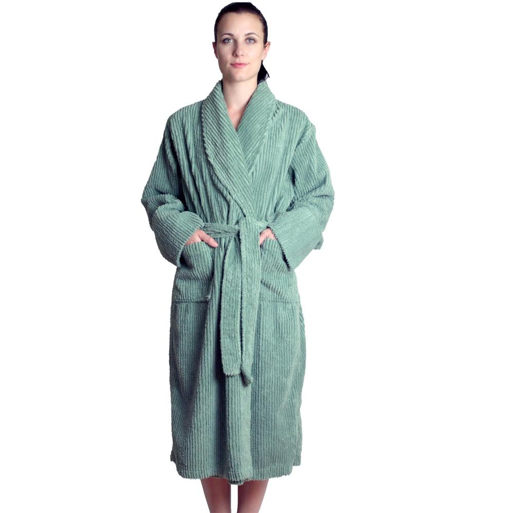 NDK New York Chenille Robe Mid-Calf Length Wide Ribbed