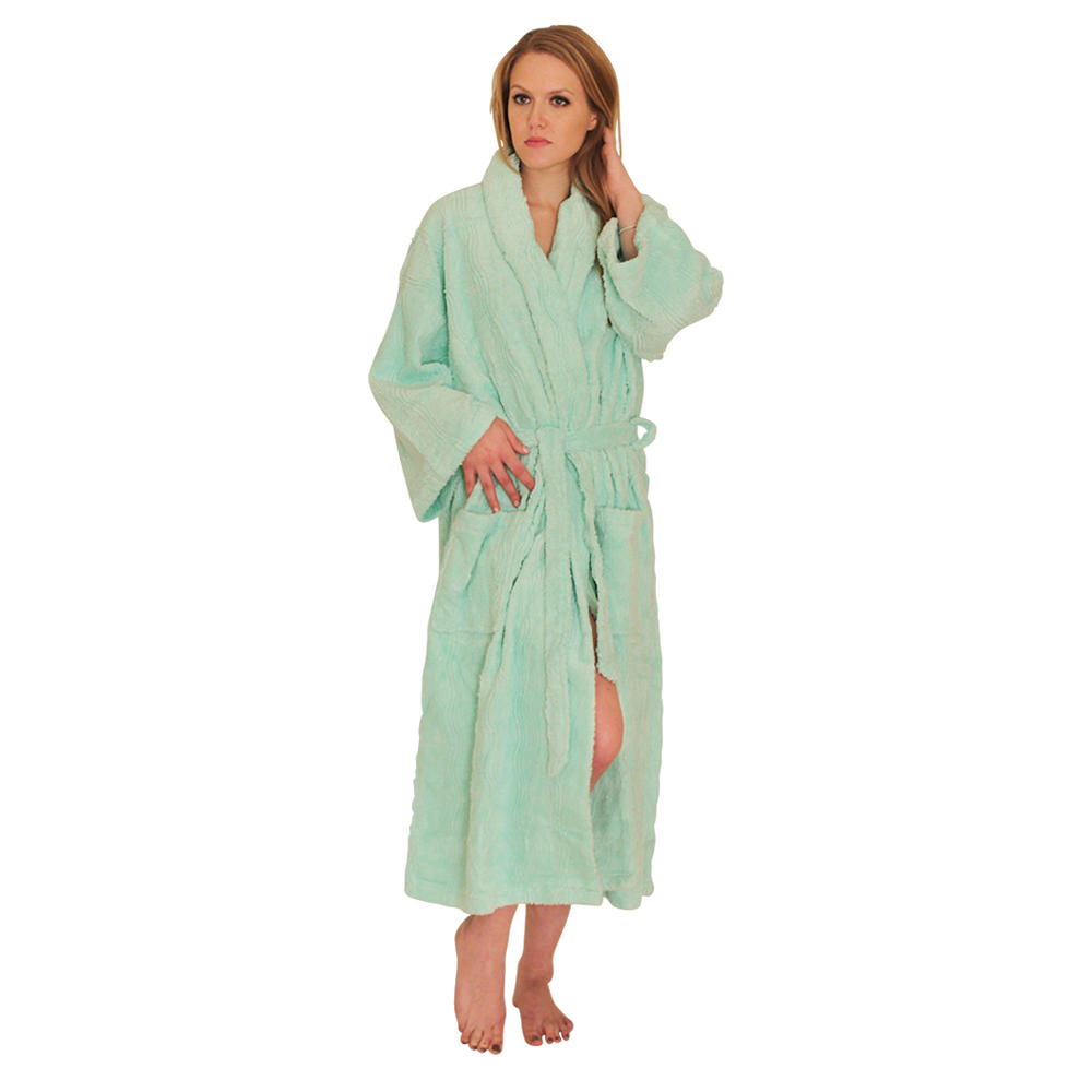 NDK New York Chenille Robe Mid-Calf Length Wide Ribbed