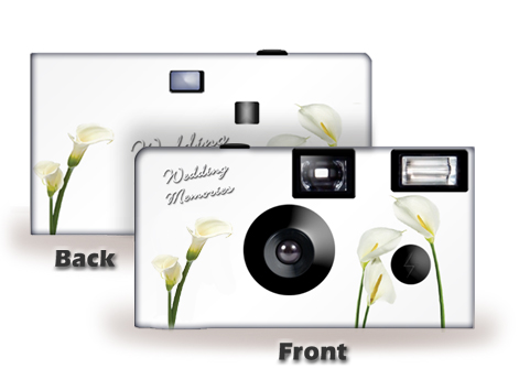 50407 C 5 Pack Calla Lilies Wedding Cameras Disposable Cameras