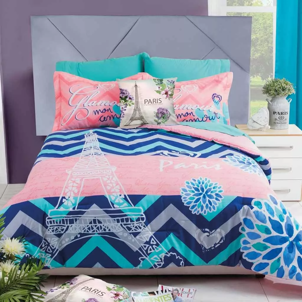 Stf Paris Eiffel Tower Teen Girl Bedspread Comforter Blanket Sheet