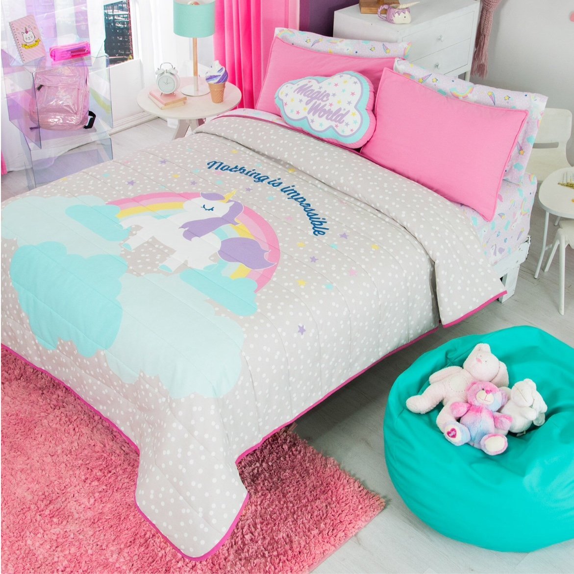 Sweettreatfavors Unicorn Rainbow Horse Teen Girls Reversible