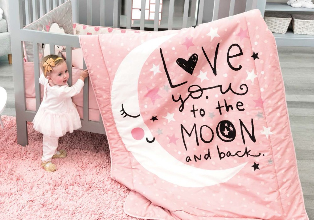 Stars And Moon Crib Bedding