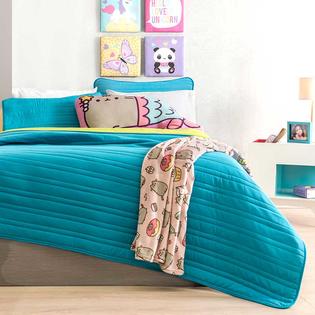 Dreampartyworld Turquoise Yellow Girls Teen Light Reversible Comforter Decoration Bedspread Bedding Set 1pcs Queen Limited Edition