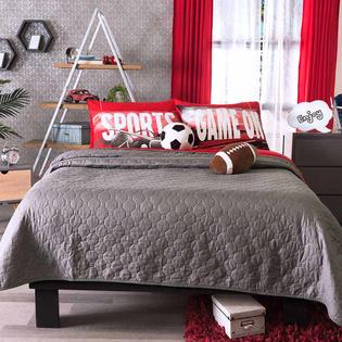 Dreampartyworld Rojo Red Gray Boy Soft Novo Comforter Set 1pcs Twin Limited Edition