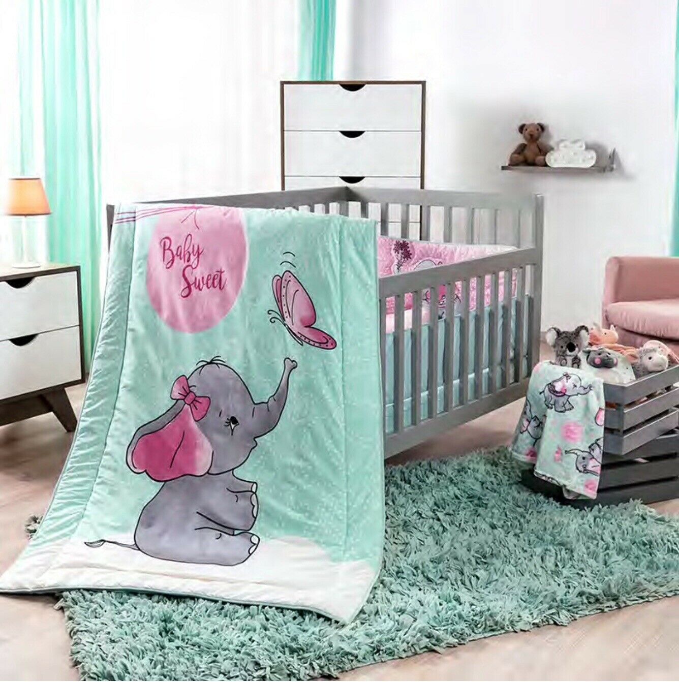 elephant baby crib
