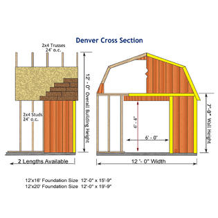 Best Barns denver16 Denver 12x16 Shed Kit
