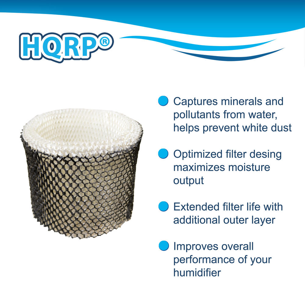 HQRP 2-pack Wick Filter Compatible with Holmes HM1730, HM1745, HM1746, HM1750, HM2200, HM2220, HM1645 Humidifiers HWF64CS / HWF64 "B"