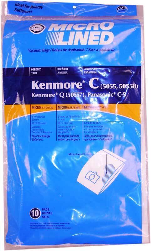 DVC Style C 20-5055, 50557, 50558 Vacuum Cleaner Bags Bulk Deal, Designed to Fit Ken Canisters (10 Total Bags).