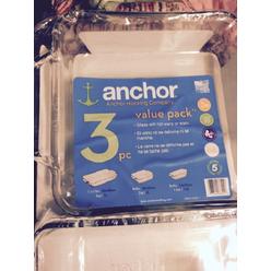 Anchor Hocking Oven Basics 3-Piece Baking Dish Value Pack