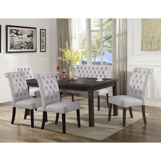 Esofastore Modern 6pc Rectangular Dining Room Table Set Arm Less