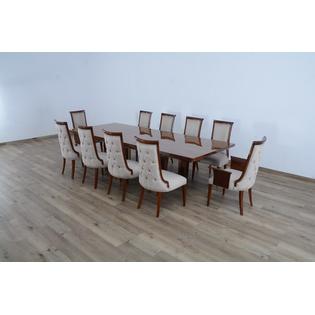 Esofastore Beautiful 11pc Formal Luxury Dining Table Set Leaf