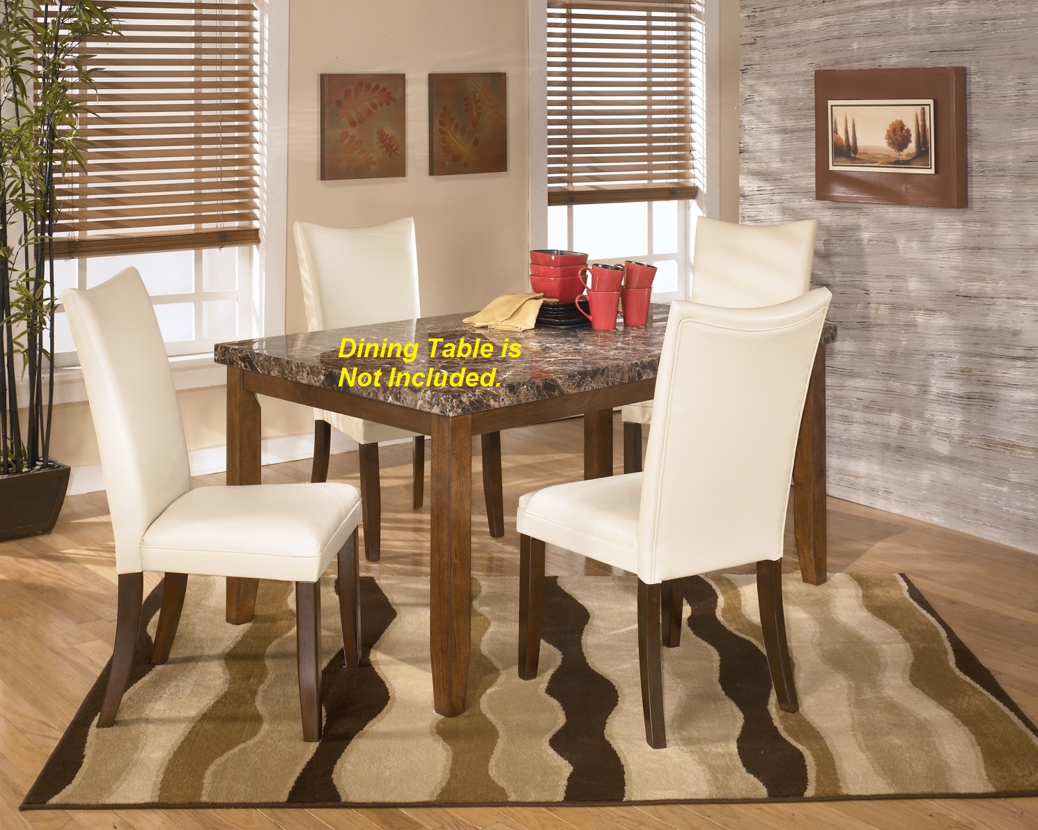 Ivory Leather Parson Chairs