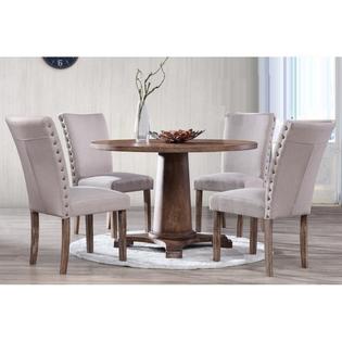 Esofastore Modern Classic Design Antique Natural Oak 5Pcs ...