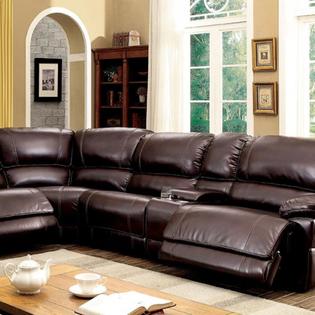 Furniture Of America Modern Recliner Sectional Console L Shape