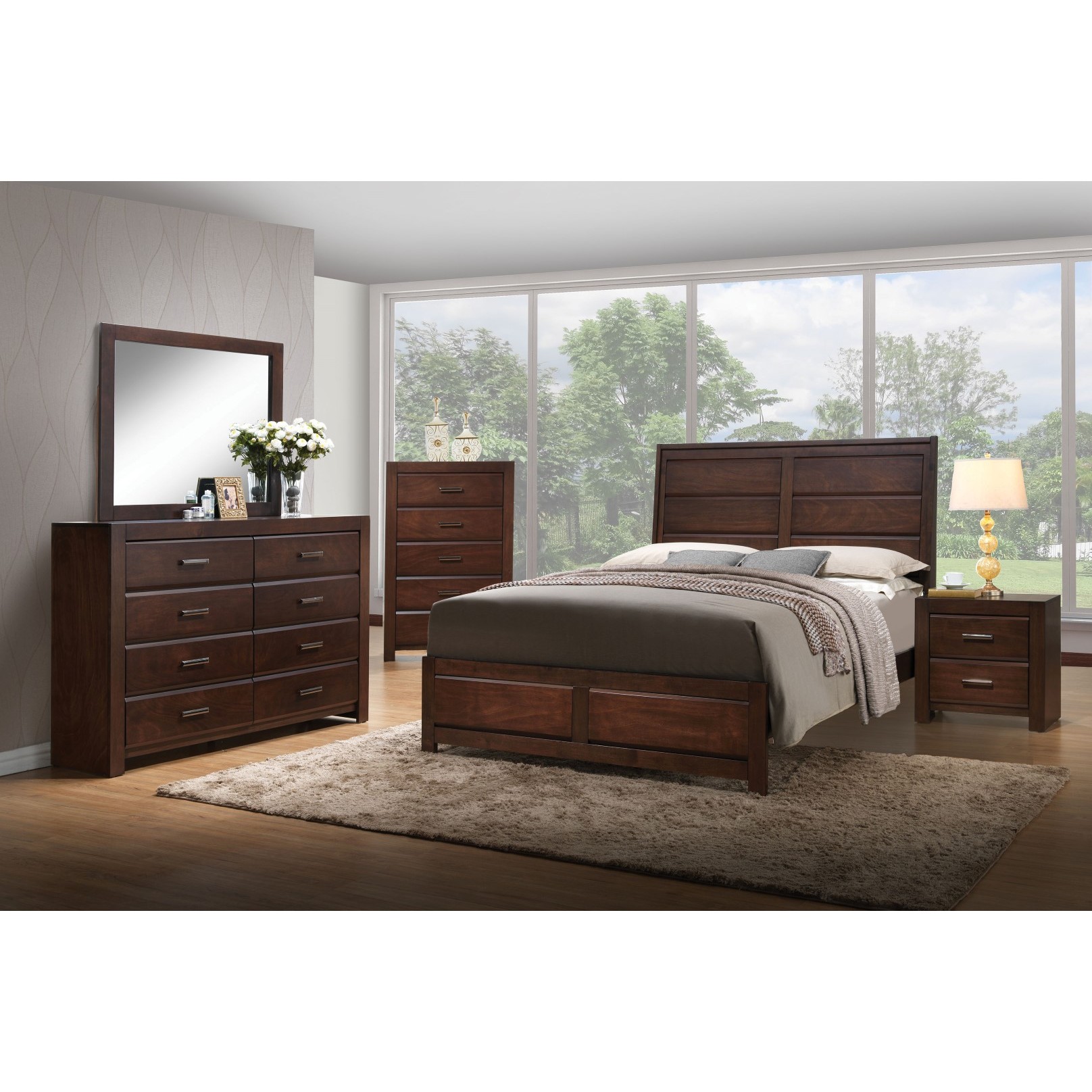 Queen Pier Wall Unit Bedroom Set
