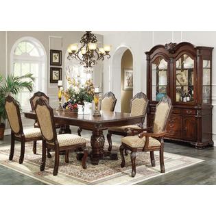 Acme United Chateau De Ville Espresso Set Traditional Luxurious 7pc Dining Set Double Pedestal Dining Table Comfort Chairs Formal Set