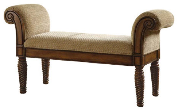 Coaster Benches Living Room Furniture Upholster Bench Rolled Arm