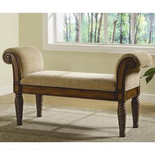 Coaster Benches Living Room Furniture Upholster Bench Rolled Arm