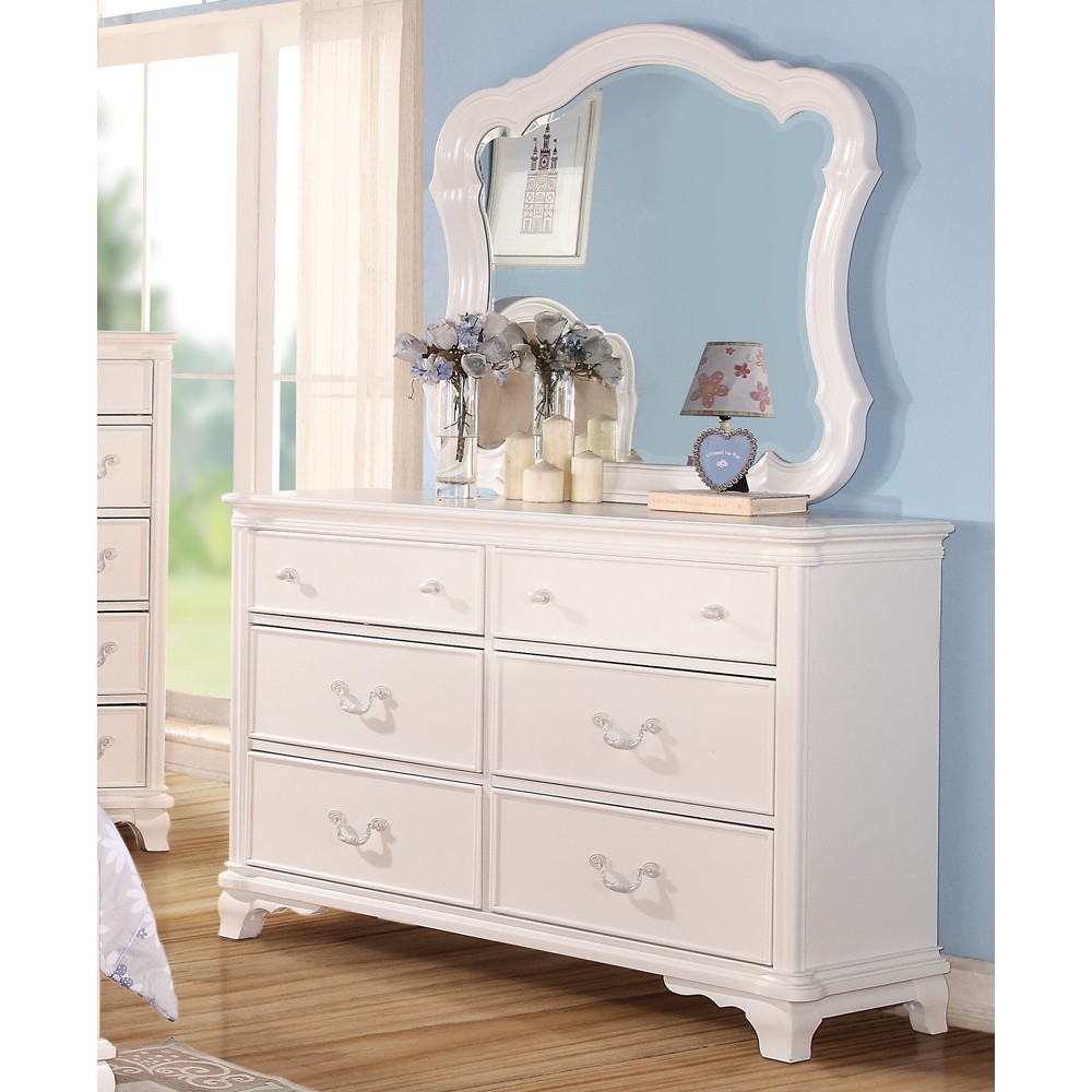 Acme United Youth Bedroom Collection Luxurious White Finish Twin