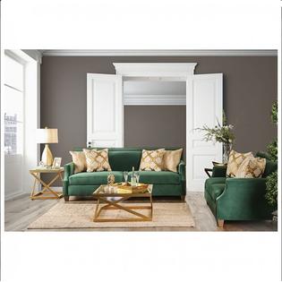 Furniture Of America Verdante Sofa And Love Seat Emerald Green