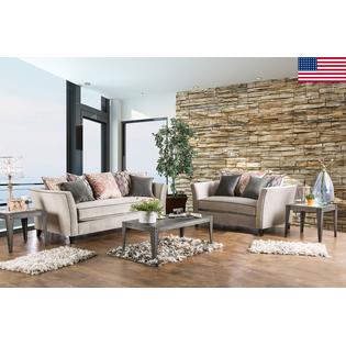 Furniture Of America Chic Modern Premium Velvet Fabric Sofa