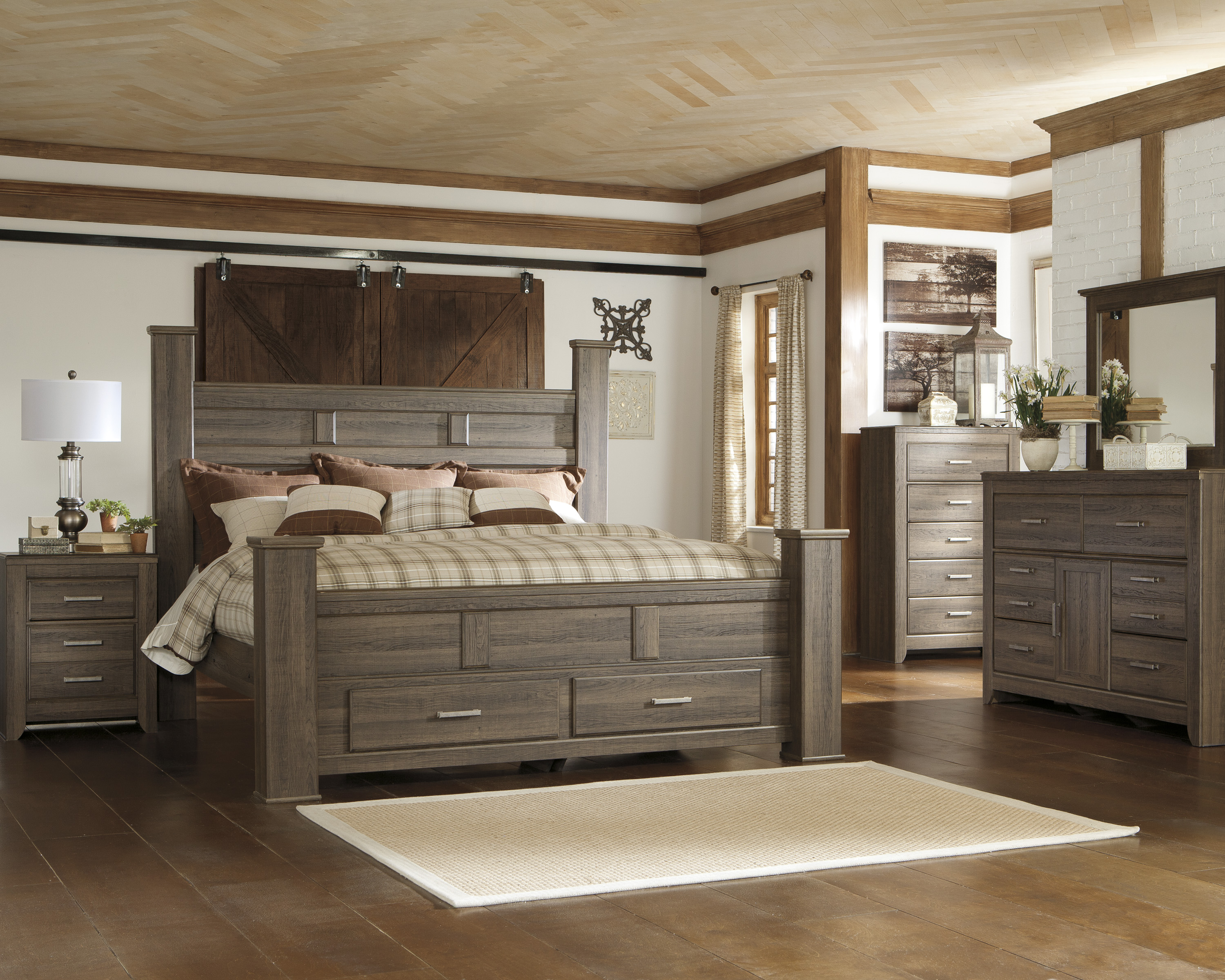 Ashley Furniture Old World King Master Bedroom Set