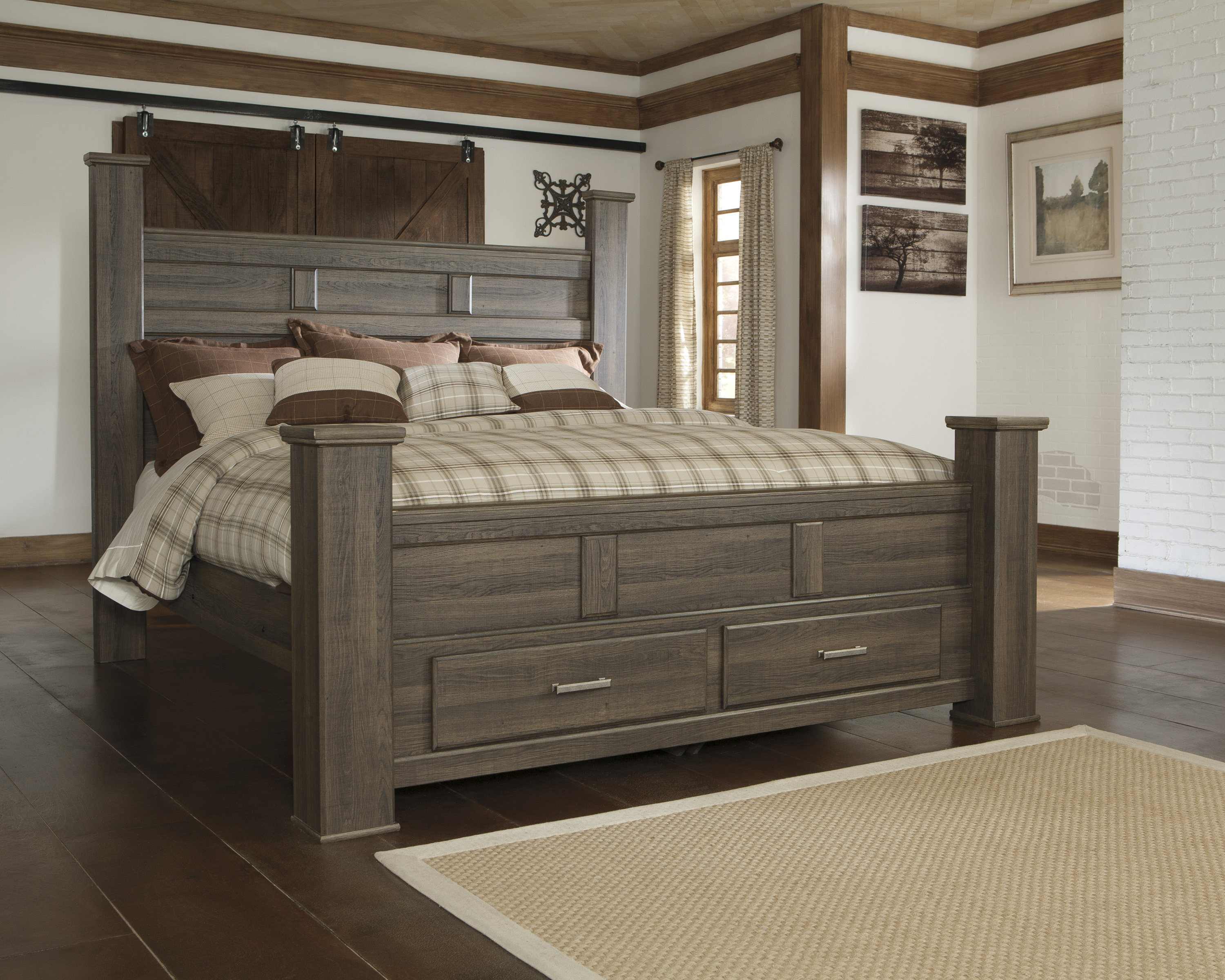 Ashley Furniture Ashley Martini Suite Queen Side Storage Bed