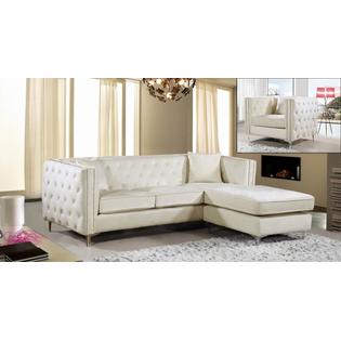 Hs Meridian Furniture Jesse Modern Cream Velvet Reversible