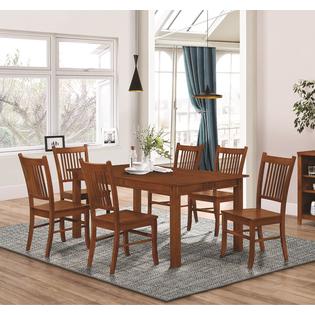 Coaster Modern Mission Style Oak Finish Hardwood Dining Table